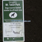 Mt. Tabor Dog Rules