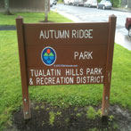 Autumn Ridge Park Street Entrance