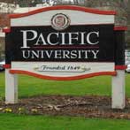 Pacific University Entrance Sign in Forest Grove, Oregon 
