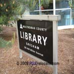 Multnomah County Gresham Library in Downtown Gresham, Oregon 