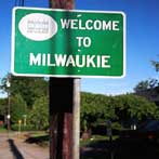 Milwaukie Oregon Welcome Street Sign